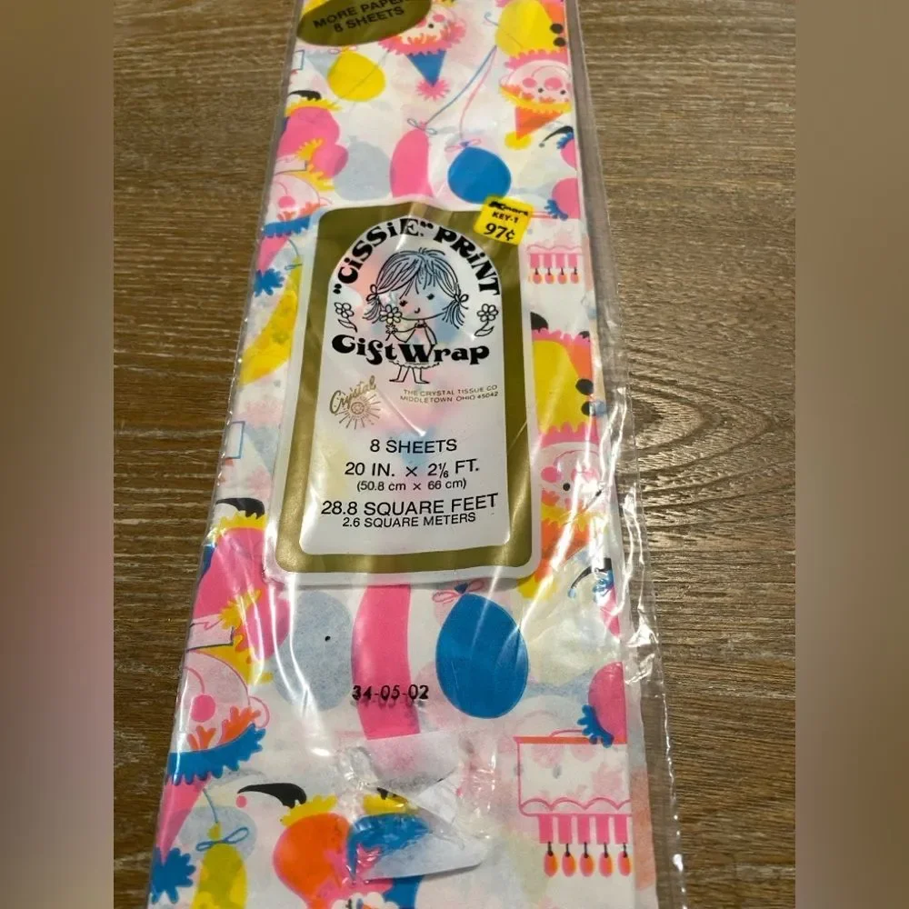 Vintage Clown Retro Pastel Novelty Gift Party Tissue Paper